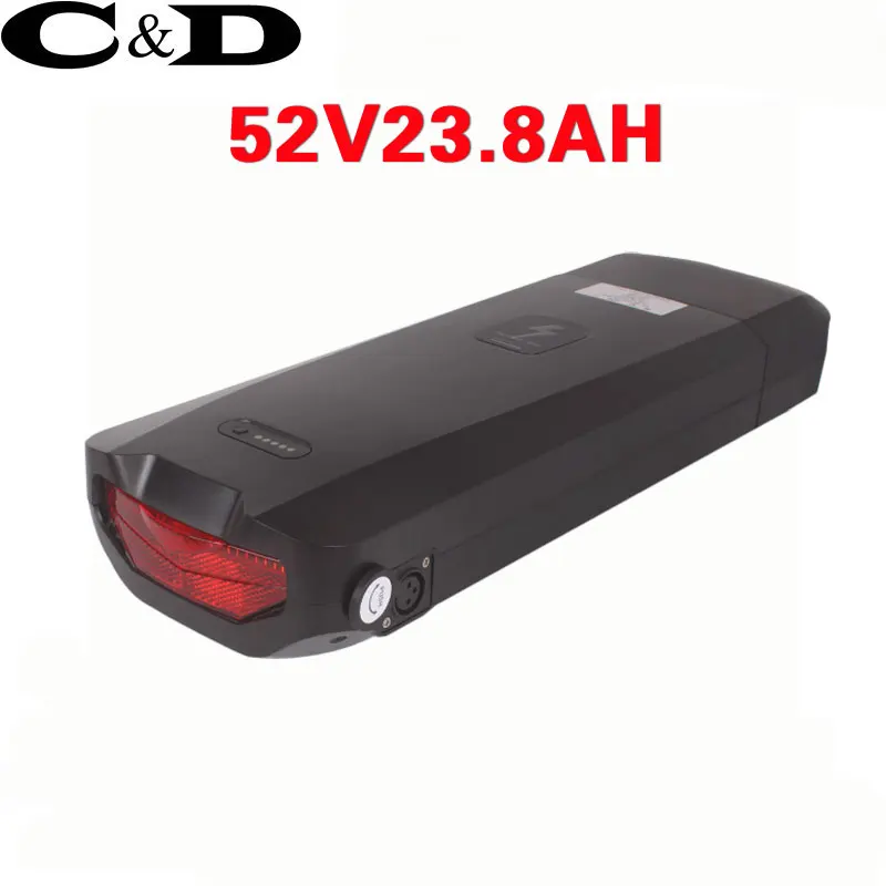 52V23.8AH 2A charger Оригинальная батарея для электровелосипеда 36 В, батарея для электровелосипеда 48 В 20AH 52 в, батарея 30AH 1500 Вт 40A BMS, мощная задняя стойка Bafang BBS02 BBSHD - Цвет: 52V23.8AH 2A charger