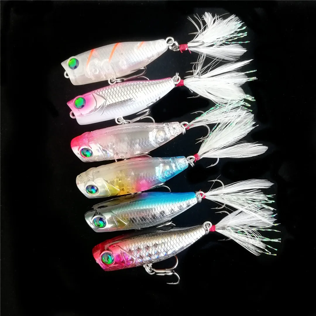 Tsurinoya 6 шт. Peche 40 мм 3 г Мини Поппер Topwater рыболовные воблеры рыболовные приманки плавающий искусственный наживка Iscas Поппер - Цвет: IJKLMN DW55