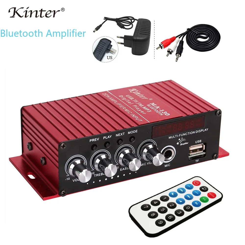 Kinter MA 130 Bluetooth усилитель аудио 2.0CH с USB TF FM микрофоном вход Hifi стерео звук