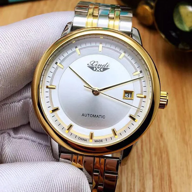 

2019 New Products xindi Fashion Three Needle Calendar Automatic Analog Watch Clean Steel Watch Strap Men's Watch