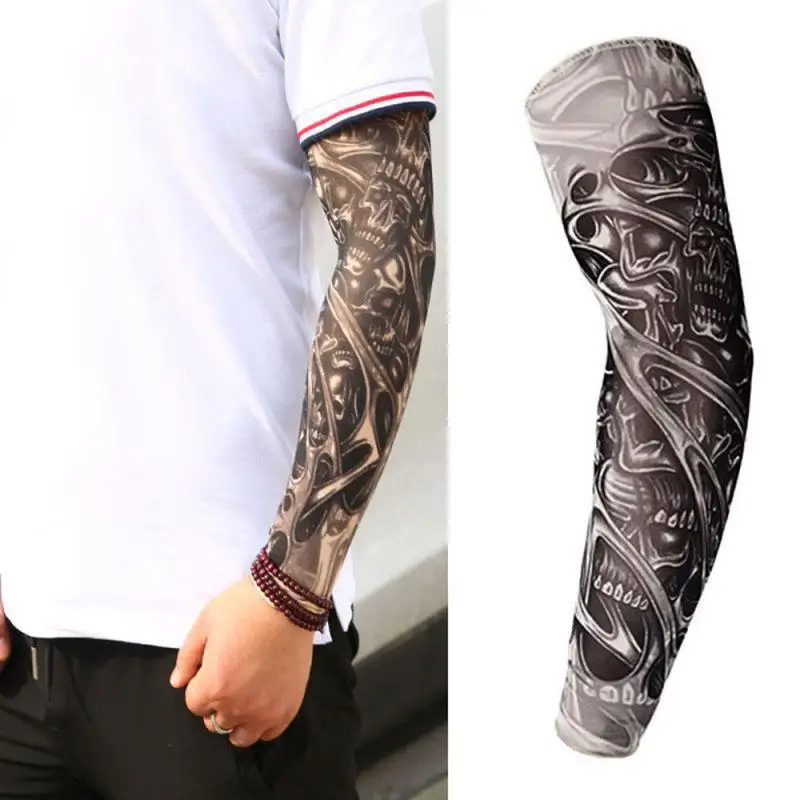 Arm Sleeves Unisex Sports Basketball Running Cycling Tattoo Sleeve Body Art 3D UV Protect Outdoor