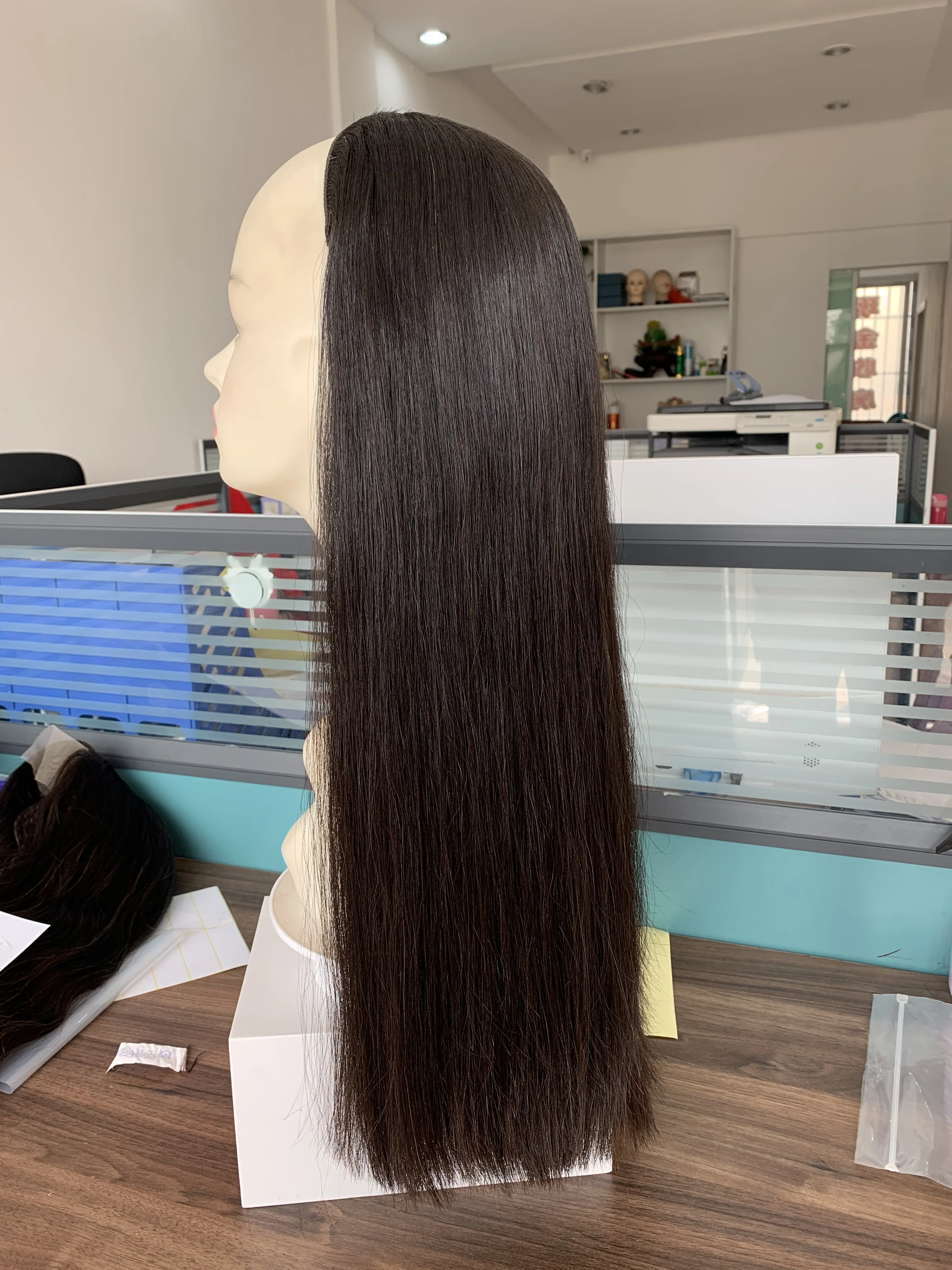 Bandfall Wig 100 European Virgin Hair One Length Style Headfall