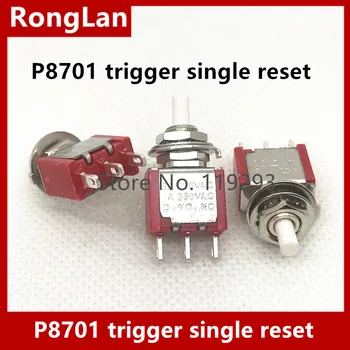 

[SA] P8701 single trigger M6.35 small tripod toggle button switch Q27 reset normally open normally closed without a lock--50pcs