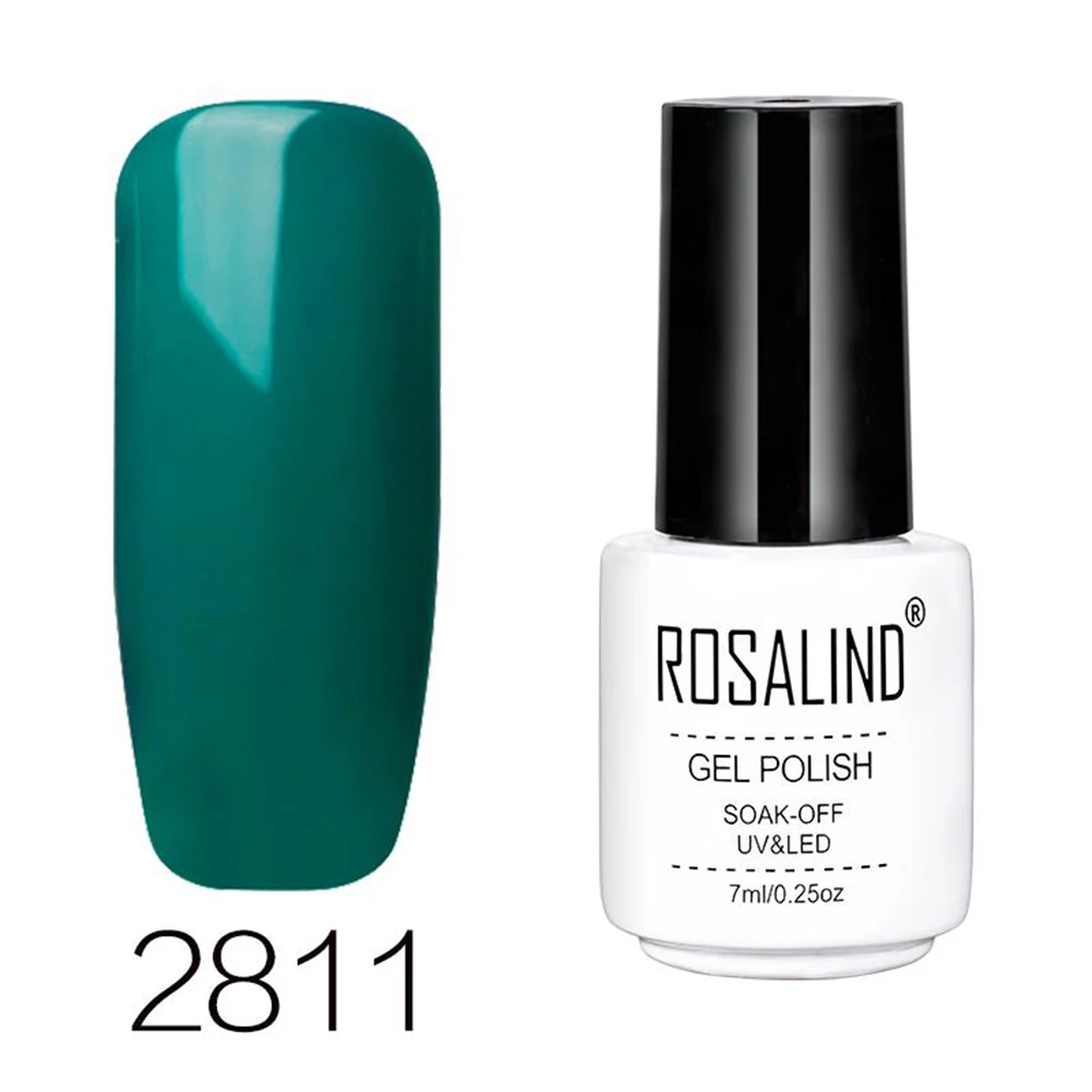 ROSALIND зеленая серия Гель-лак для ногтей долговечный полуперманентный маникюр декор изготовлен из высококачественного Смоляного ингредиента - Цвет: 011