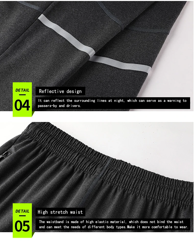 Sports pants men pants autumn winter loose quick drying pants Pocket zipper casual health pants thin running fitness trousers