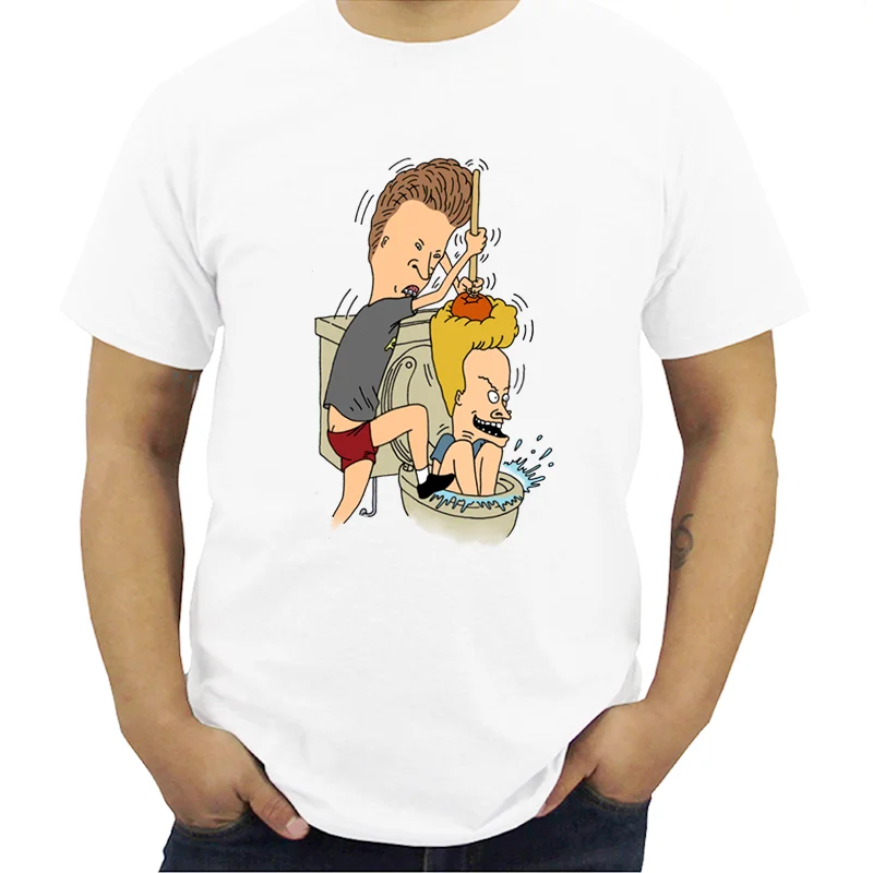 Новое поступление Мужская забавная футболка Beavis и Butthead стильные уличные