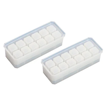 

2x Epoxy Resin Molds Silicone Casting Molds for DIY Trinket Box Epoxy 12 Slot