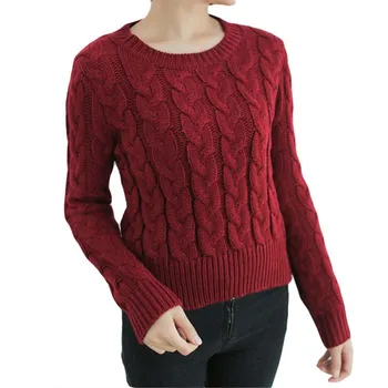 

Sweaters 2020 Women Fashion New Arrive Spring Autum Winter O-neck long-sleeved Short Paragraph College Wind Thick Pullovers 5018
