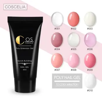 

COSCELIA Poly Extension Nail Gel UV LED Builder Quick Extension Gel Acrylic Pink White Clear Nail Gel Tips Slip Solution