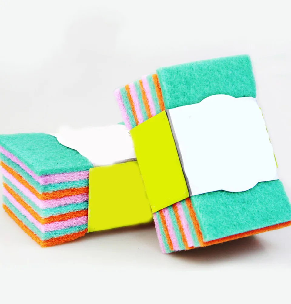 Cleaning Scouring Pads Cleaning Cloth Nylon Emery Scrubbers Pad Dish Scrubber Household Scrub Pads for Kitchen Stove Top Cleaner