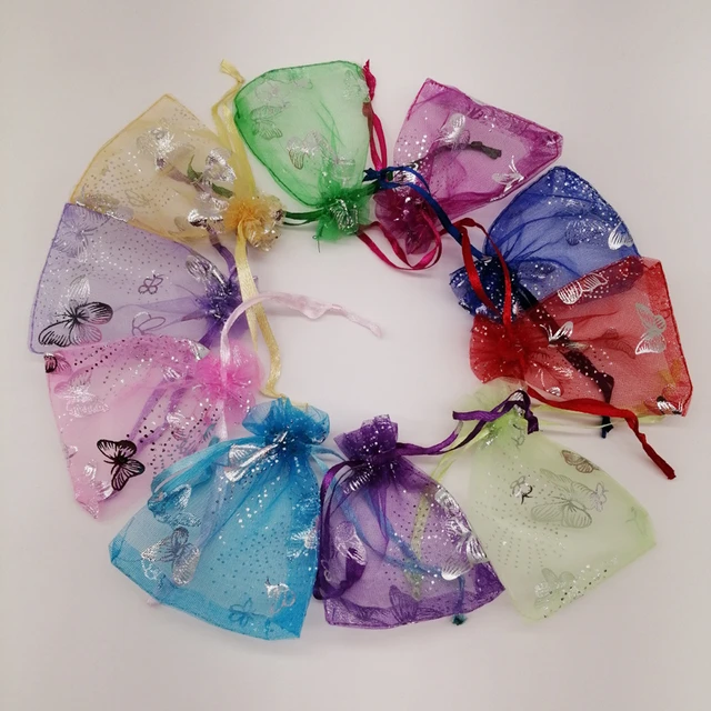 Small Organza Drawstring Bags  Organza Jewelry Bags 10x15 - Jewelry  Packaging & Display - Aliexpress