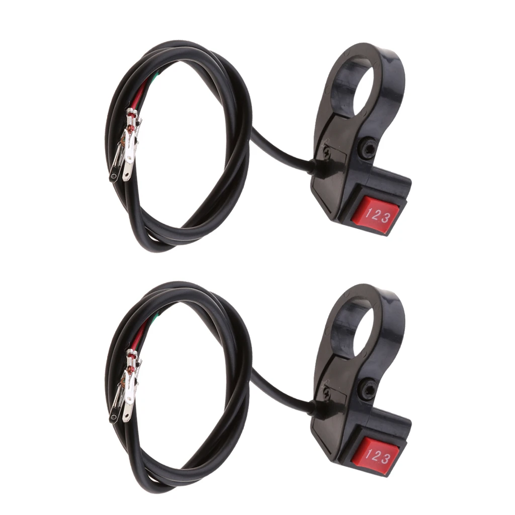 2 pieces Handlebar 3 Speed Position SPDT Switch Electric Bike Ebike Scooter Parts & Accessories