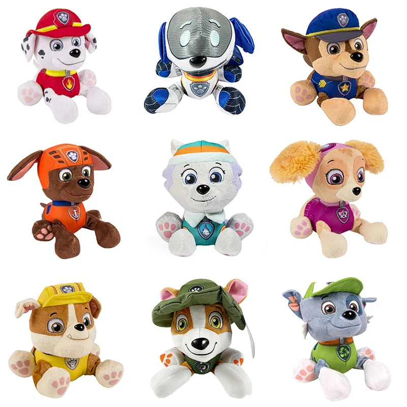 Paw Patrol Dog Ryder 마샬 체이스 Skye 에베레스트 트래커 Robo-Dog 봉제 인형 Anime Puppy Dog Toys 인형 장난감 인형 선물 완구