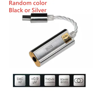 

for iBasso DC03 Headphone Amplifier Adapter Type-C to 3.5mm USB DAC for Android PC For ipad HiFi HiRes Cable Decoding Adapter