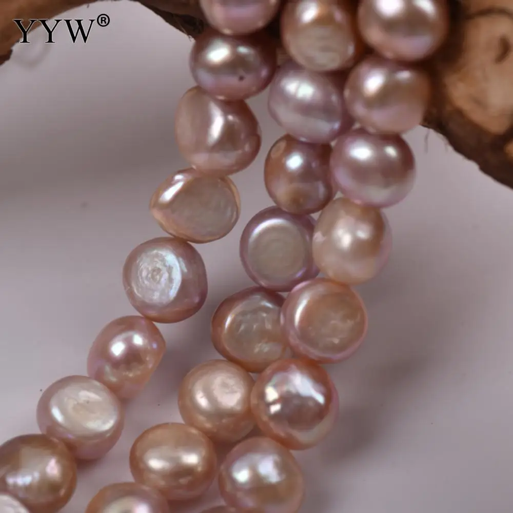 Wholesale AAA Cultured Button Freshwater Pearl Beads 10-11mm Baroque Irregular Shaped Horizontal Jewelry DIY Necklace Bracelet