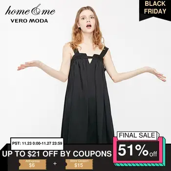 

Vero Moda New Women's Elasticized Cuffs Shoulder Strpas Slim Homewear Dress | 3191N2501