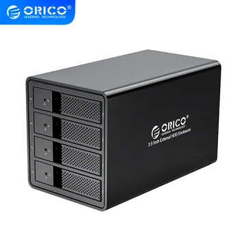 

ORICO Aluminum 4 bay 3.5 inch HDD Case USB3.0 to SATA HDD Enclosure Support 64TB HDD Docking Station for Laptop PC
