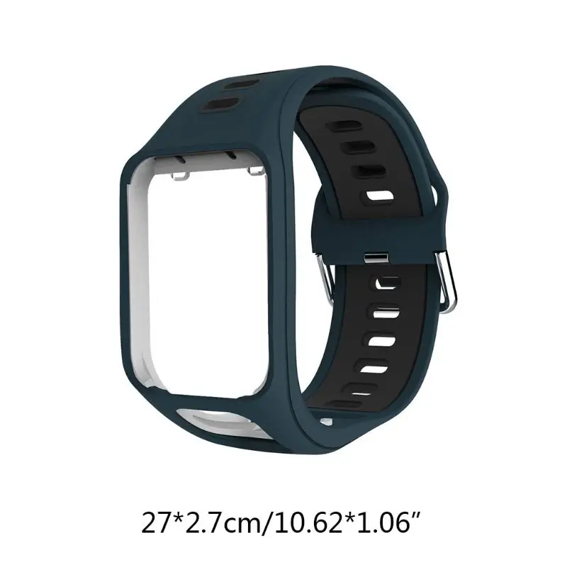 

Two-tone Breathable Soft Silicone Watchband ,for TomTom Spark/Runner 2/3/Adventurer Series Watch Accessories for smart watch