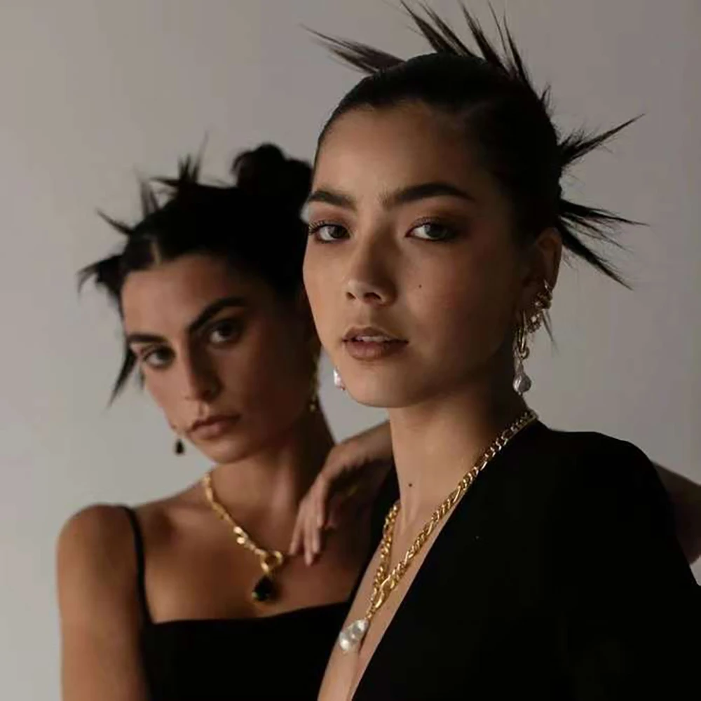 punk cystal pendant earrings for women exaggerated dangle earrings peal earrings party jewelry geo for girlfriend gift