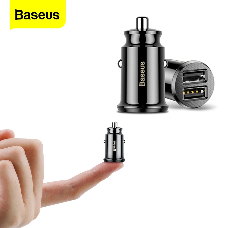 Автомобильное зарядное устройство Baseus 2 x USB 3.1 А цвет черный разъём прикуривателя