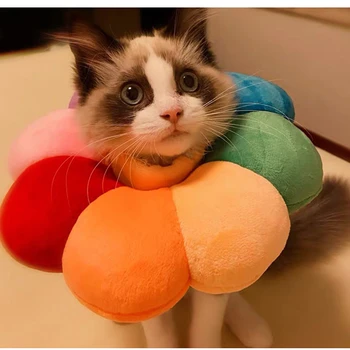 

Cute Pet Elizabethan Collar Dog Cat Adjustable Wound Healing E-Collar Soft Cone Smart Cone Prevent Bite Pretty