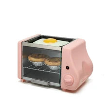 Многофункциональная Мини электрическая выпечка, жаркая духовка-гриль, жареные яйца, омлет, сковорода, машина для завтрака, хлебопечка тостер