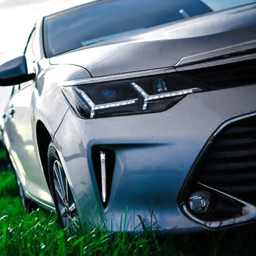 CSCSNL 1 комплект, автомобильный Стайлинг, новые Camry фары, drl Объектив, двойной луч, H7 HID Xenon для Toyota Camry V55 светодиодный фонарь