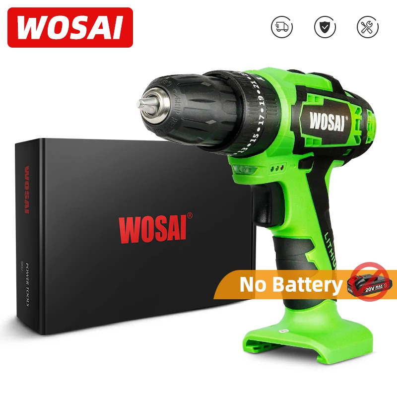 

WOSAI Impact Electric Drill Screwdriver 3 Function 40NM/Steel / Wood / Masonry Tool 20V QY Series Bare Tool Only Cordless Drill