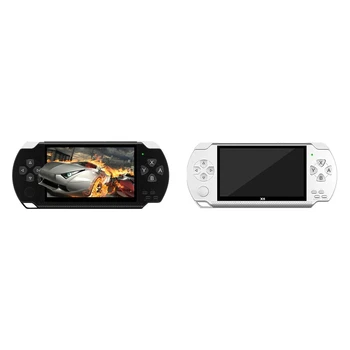 

2 Set Handheld Games for Kids Adults 4.3 Inch Portable HD Game Machine Modern Video Games (Black & White)