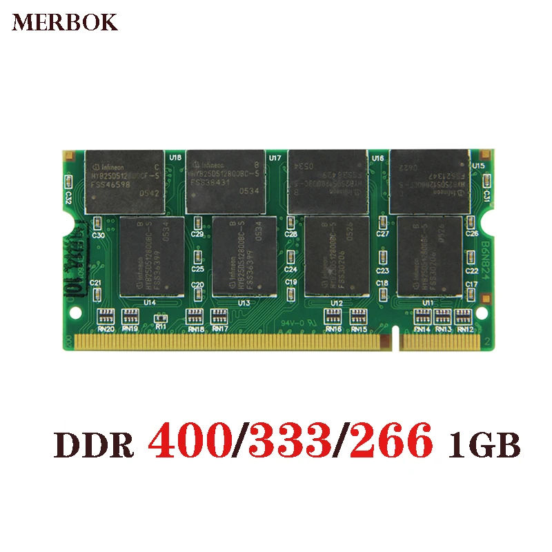 Оперативная память для ноутбука PC3200 DDR 400 ОЗУ 1 Гб SO-DIMM 200PIN DDR1 DDR333 PC2700 333/266 МГц Sodimm