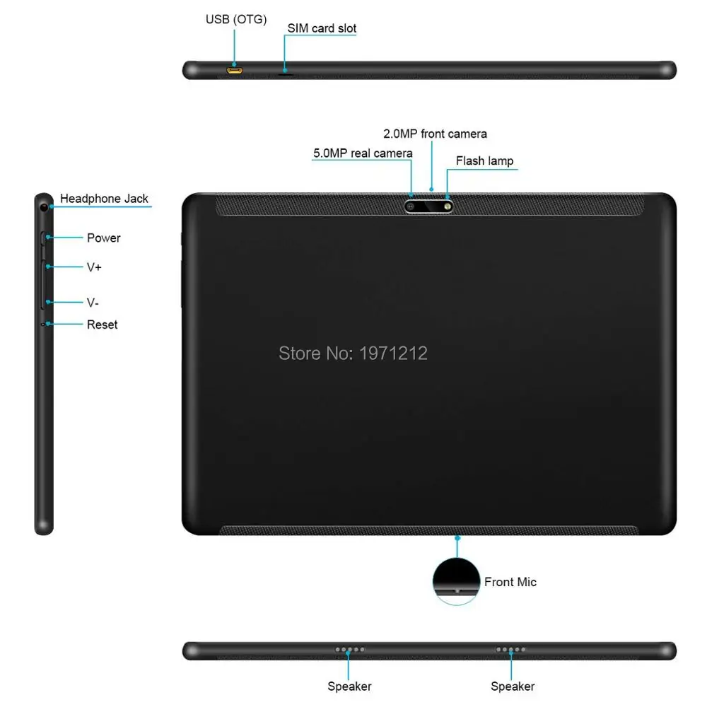 10inch tablets 6GB RAM 128GB ROM Gaming Tablet Octa Core 8MP 1920x1200 Full Screen Dual 2.5D Glass