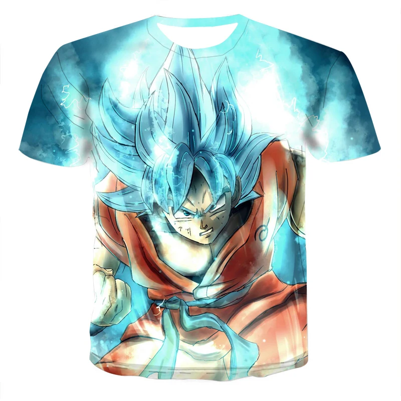 Новинка, футболка Dragon Ball Z, мужская летняя футболка с 3D принтом, супер сайян Сон Гоку, черная Вегета, битва Драконий жемчуг, Повседневная футболка, топы, футболки - Цвет: TXU140