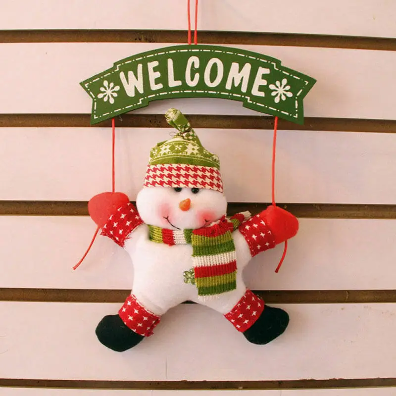 Вечерние платья с рисунком из мультфильма Welwome Merry Christmas орнамент Санта баннер дверь окно висящий Рождественский Декор