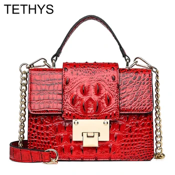

TETHYS Women Vintage Purses and Handbags Ladies Luxury Hand Bags Women Bags Designer Snake Print Shoulder Bag Women Bolsos Mujer