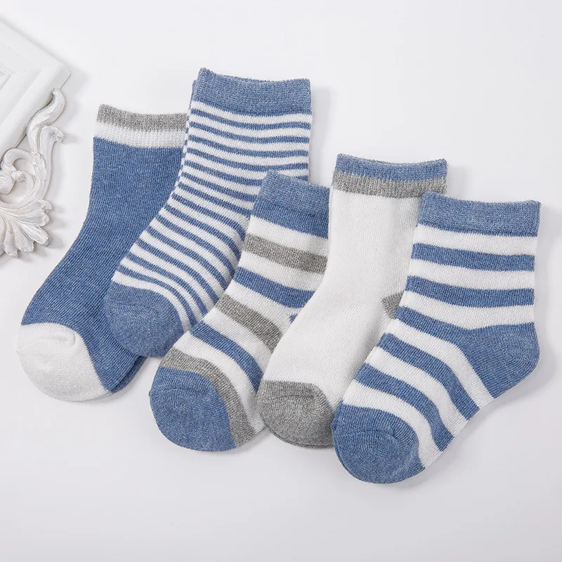 Spring And Autumn New Style Korean-style Cotton CHILDREN'S Socks Stripes Cute Cartoon BABY'S Socks Tube Socks