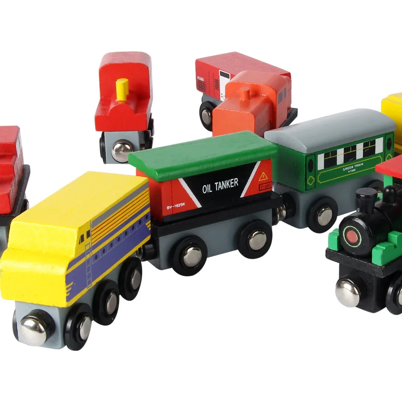 

New Products 12 Section Small Train Wood Camera Track Thomas Small Train Head Children Early Childhood Educational Toy Cake Deco