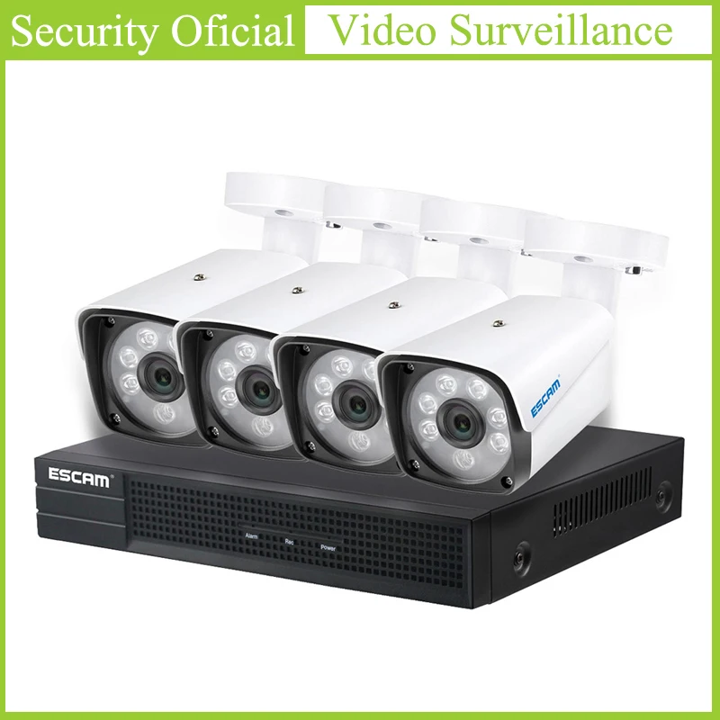 

4CH 1080P POE Video Surveillance System NVR Kits 4 Pcs H.265 IP Camera Outdoor IP66 Waterproof CCTV Security System Network Kits