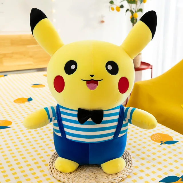 Anime Pokemon Figure Pikachu Kawaii Plush Doll Toy Couples Strap Pikachu Stuffed Toy Room Decoration Children Xmas Birthday Gift