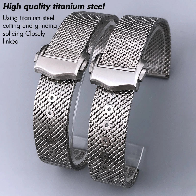 Titanium Steel Braided 20mm Watchband 