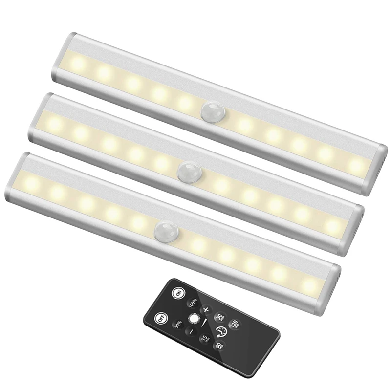 

Remote Control Led Lights Bar, Wireless Portable Led Under Cabinet Lighting, Dimmable Closet Light Stair Night Lights, Stick on