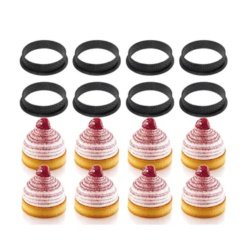 

Round Perforated Plastic Tart Ring French Dessert Mould Egg Tart Mold Fruit Cake Decorating Model Kitchen Baking Tools