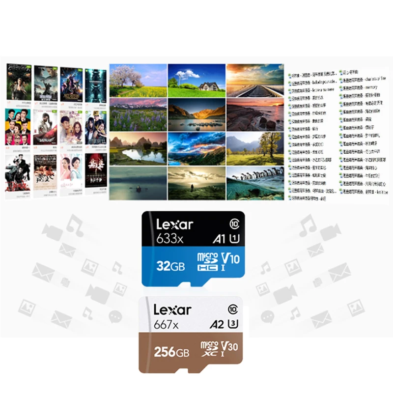 Lexar micro sd 128 Гб карта памяти cartao de memoria tarjeta micro sd карта microsd 256 ГБ tf карта 512 ГБ sd карта s gopro