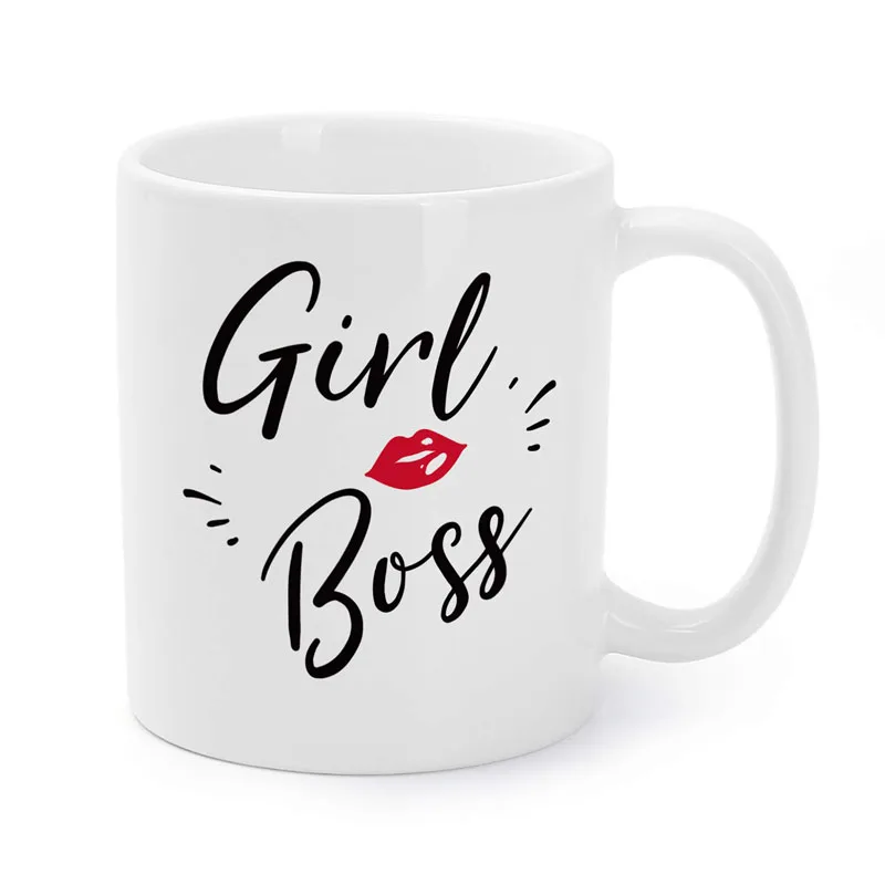 Кофейные кружки Girl Boss на Рождество/День рождения/белый слон/Офисные праздничные