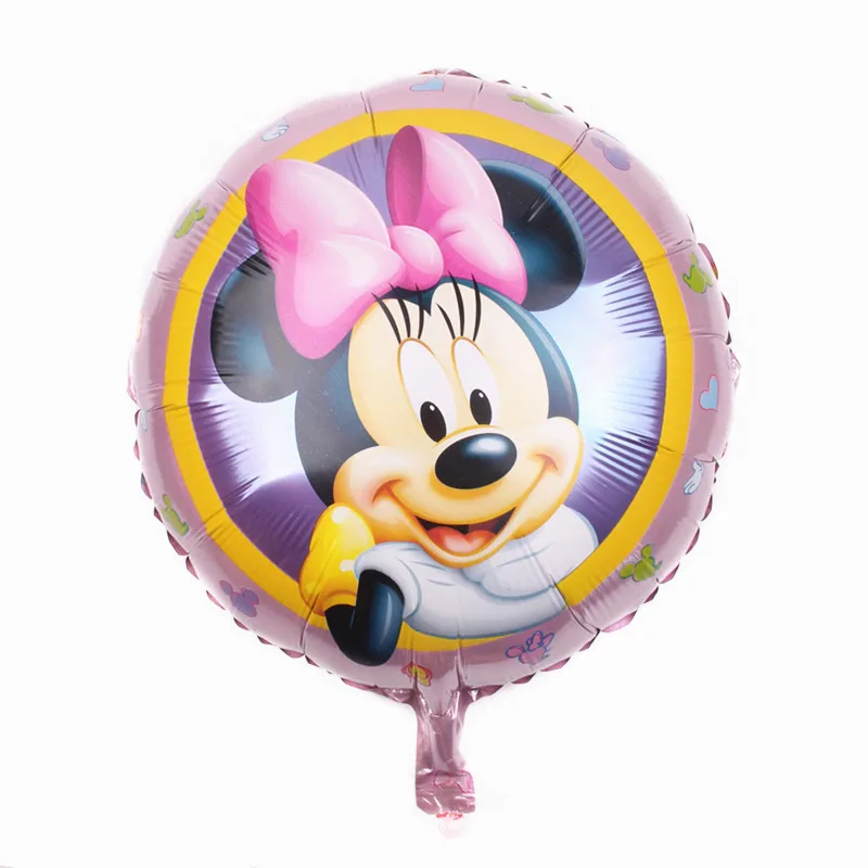 Cartoon Minnie Mouse birthday party decorations kids Disposable tableware Plates Cups Baby Shower Birthday Party Supplies - Цвет: 1pc 18in pinkMinnie