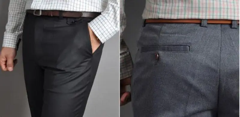 Summer men's trousers thin business Casual pants High quality Anti wrinkle smooth dress wash wear for men suit pants Loose