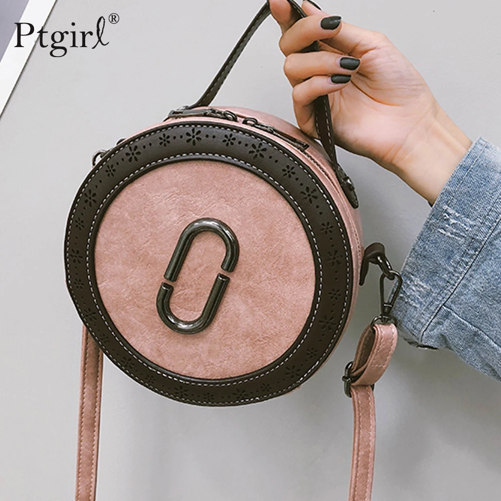 

2019 Women Fashion Handbag Hollow Out Shoulder Bag Tote Ptgirl Ladies Purse Round package Shoulder bag crossbody bags for women