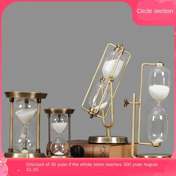 

Wooden Sandglass Metal Sand Hourglass 15/30/60 Minute Countdown Timer Clock Golden Timing Adornment Desk Decoration Home Decor