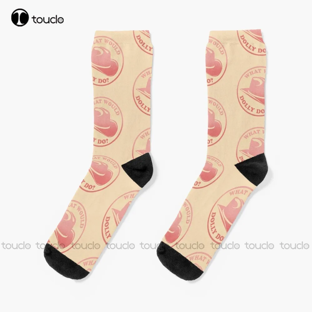 

What Would Dolly Do Socks Novelty Socks Christmas New Year Gift 360° Digital Print Personalized Custom Hd High Quality
