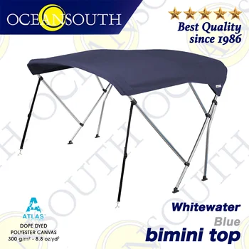 

Oceansouth Whitewater Bimini 1.3-2.3m 25mm Aluminium Tube Marine Grade Boat-cover Top Canopy Water Sun proof UV Protection Blue