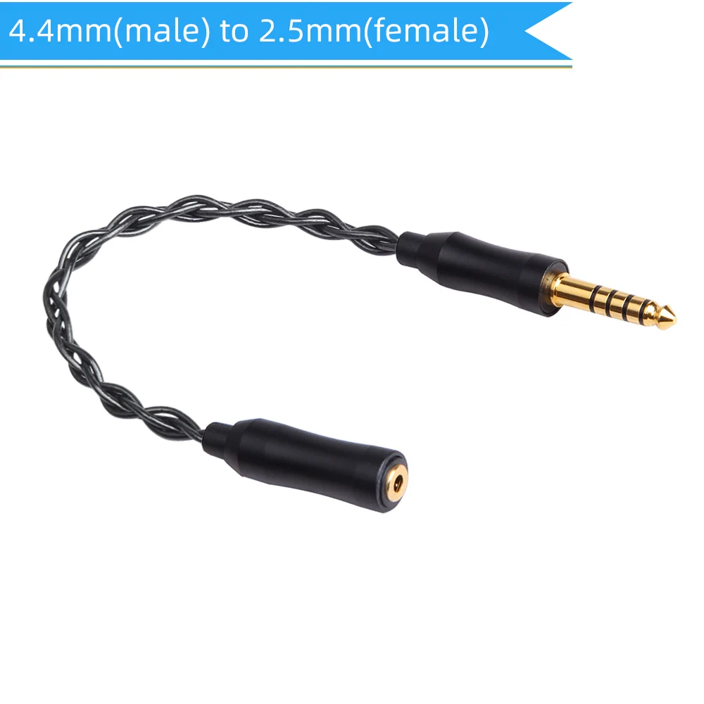 FDBRO 2,5 3,5 4,4 мм Женский до 2,5 3,5 4,4 мм сбалансированный аудио адаптер мужской кабель преобразования наушники сбалансированный стерео аудио кабель - Цвет: 4.4mm to 2.5mm